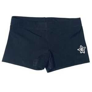 GK Stars Black Shorts Gymnastics/Dance/Active Size Adult Small